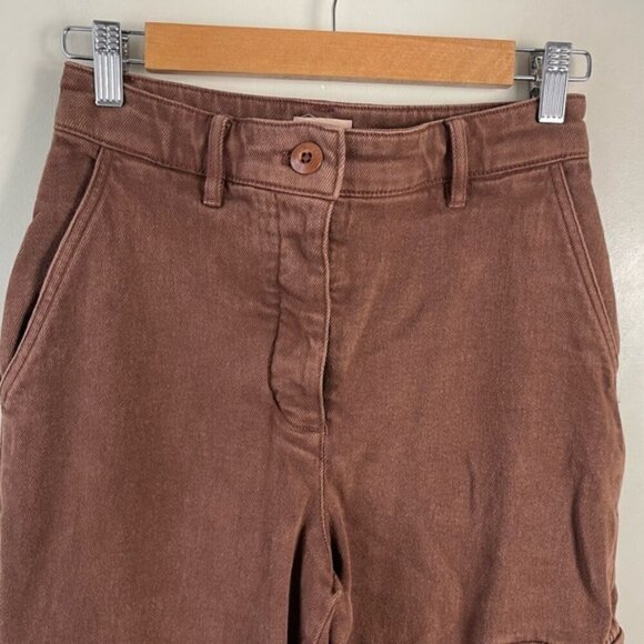 Aritzia Wilfred Free Modern high rise Cargo Pant in Gd Cognac size 4 - Picture 5 of 15
